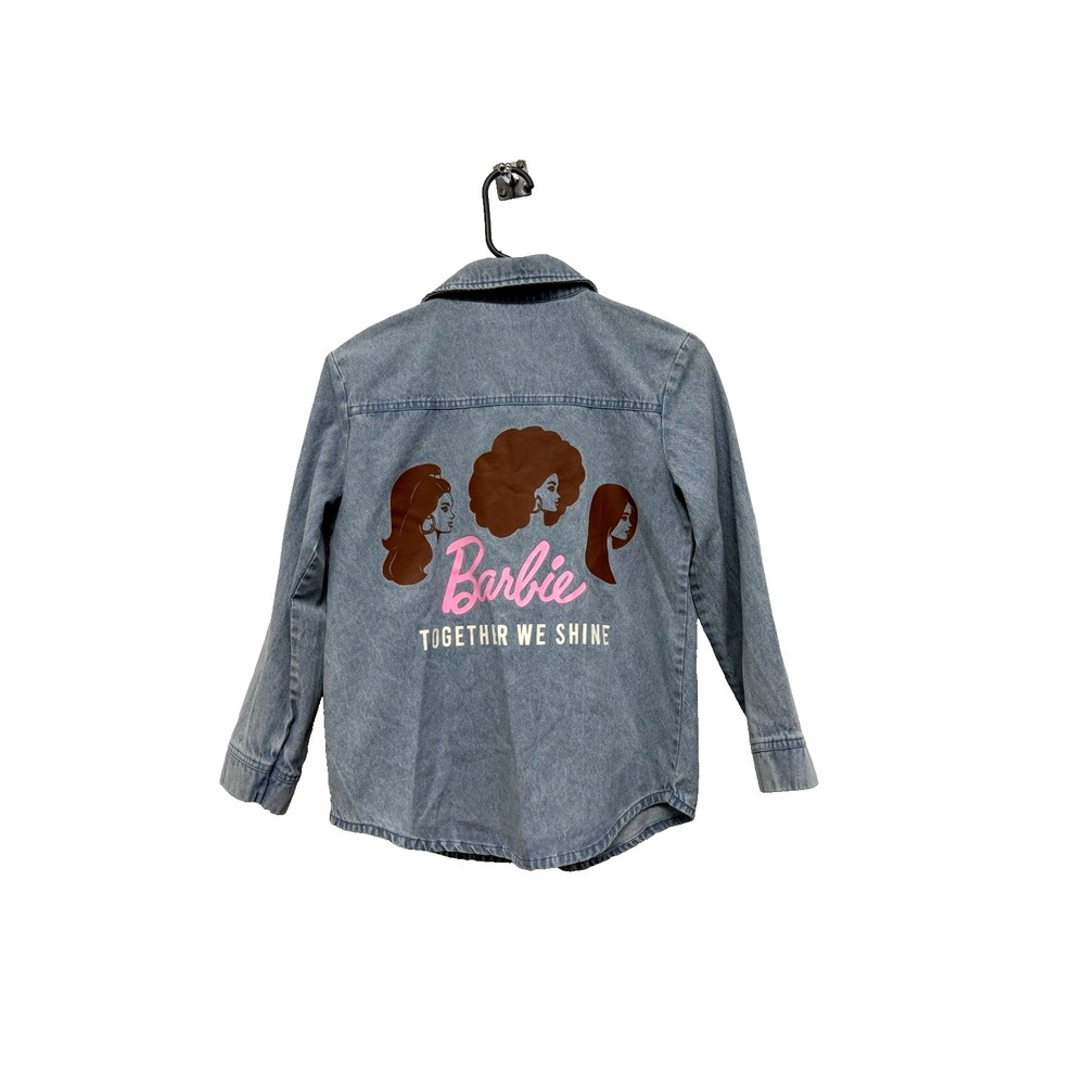 Barbie‎ 2023 Mattel Hybrid Denim Shirt Together We Shine Girls Size L New NWT